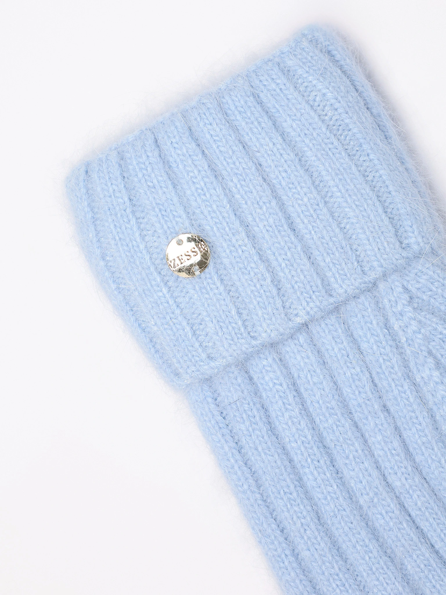 Варежки вязаные с отворотом на подкладке в ассортименте